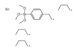 trimethoxy-[4-(2-tributylstannylethyl)phenyl]silane结构式