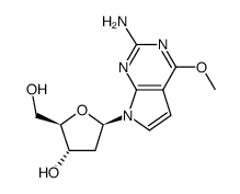 2-AMINO-4-METHOXY-7-(BETA-D-2-DEOXYRIBOFURANOSYL)PYRROLO[2,3-D]PYRIMIDINE Structure