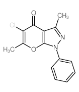 Pyrano[2,3-c]pyrazol-4(1H)-one,5-chloro-3,6-dimethyl-1-phenyl- Structure