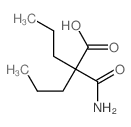 Pentanoic acid,2-(aminocarbonyl)-2-propyl- Structure