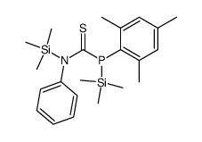 1-mesityl-N-phenyl-N,1-bis(trimethylsilyl)phosphanecarbothioamide结构式