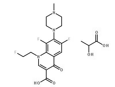 乳酸氟罗沙星结构式