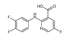 2-(3,4-difluoroanilino)-5-fluoropyridine-3-carboxylic acid Structure