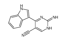 2-amino-4-(1H-indol-3-yl)pyrimidine-5-carbonitrile Structure