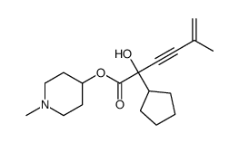 (1-methylpiperidin-4-yl) 2-cyclopentyl-2-hydroxy-5-methylhex-5-en-3-ynoate结构式