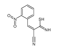 2-cyano-3-(2-nitrophenyl)prop-2-enethioamide Structure