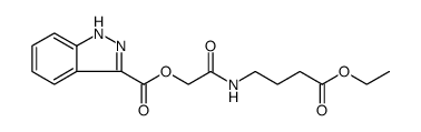 1H-Indazole-3-carboxylic acid, 2-[(4-ethoxy-4-oxobutyl)amino]-2-oxoethyl ester Structure