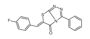 (6E)-6-[(4-fluorophenyl)methylidene]-3-phenyl-[1,3]thiazolo[2,3-c][1,2,4]triazol-5-one结构式