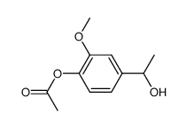 4-(1-hydroxyethyl)-2-methoxyphenyl acetate结构式