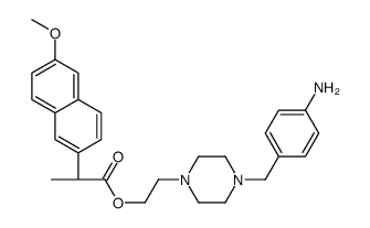 2-[4-[(4-aminophenyl)methyl]piperazin-1-yl]ethyl (2S)-2-(6-methoxynaphthalen-2-yl)propanoate Structure