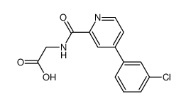 {[4-(3-Chlorophenyl)pyridine-2-carbonyl]amino}-acetic acid Structure