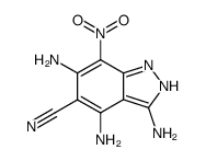 1-H-3,4,6-Triamino-7-nitro-indazol-5-carbonitril Structure