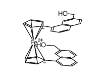 1,1'-bis[7-(hydroxymethyl)-1-naphthyl]ferrocene结构式