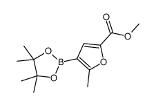 methyl 5-methyl-4-(4,4,5,5-tetramethyl-1,3,2-dioxaborolan-2-yl)furan-2-carboxylate Structure