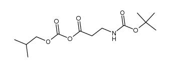 3-((tert-butoxycarbonyl)amino)propanoic (isobutyl carbonic) anhydride Structure