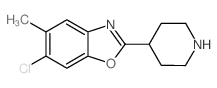 6-Chloro-5-methyl-2-piperidin-4-yl-1,3-benzoxazole structure