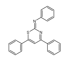 4,6-Diphenyl-2-phenylimino-2H-1,3-thiazin Structure