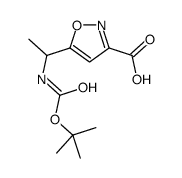 5-(1-((TERT-BUTOXYCARBONYL)AMINO)ETHYL)ISOXAZOLE-3-CARBOXYLIC ACID structure