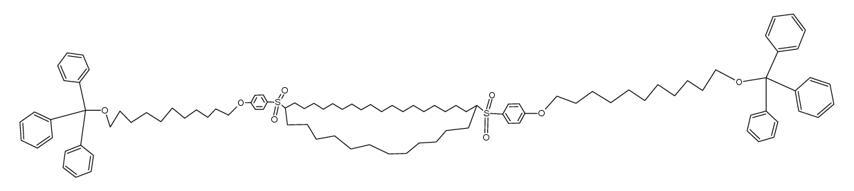 1,14-Bis[4-[11-(triphenylmethoxy)undecyloxy]phenylsulfonyl]-cyclodotriacontan Structure