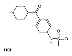 N-[4-(哌啶-4-羰基)-苯基]甲磺酰胺盐酸盐结构式