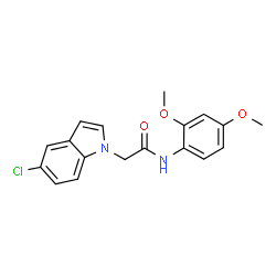 2-(5-Chloro-1H-indol-1-yl)-N-(2,4-dimethoxyphenyl)acetamide结构式