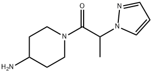 1-(4-aminopiperidin-1-yl)-2-(1h-pyrazol-1-yl)propan-1-one structure