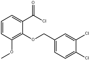 2-[(3,4-二氯苄基)氧基]-3-甲氧基苯甲酰氯结构式