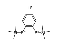 P,P'-Dilithio-P,P'-bis-trimethylsilyl-1,2-diphosphinobenzen结构式