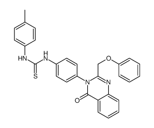 1-(4-methylphenyl)-3-[4-[4-oxo-2-(phenoxymethyl)quinazolin-3-yl]phenyl]thiourea结构式