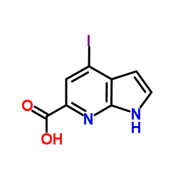 4-Iodo-1H-pyrrolo[2,3-b]pyridine-6-carboxylic acid Structure