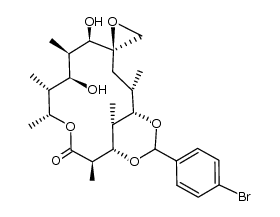 (1S,2R,2'R,5R,6R,7R,8R,9R,12S,13S,17R)-15-(4-bromophenyl)-7,9-dihydroxy-2,5,6,8,12,17-hexamethyl-4,14,16-trioxaspiro[bicyclo[11.3.1]heptadecane-10,2'-oxiran]-3-one Structure