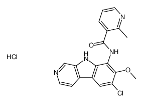 n-(6-chloro-7-methoxy-9h-pyrido[3,4-bindol-8-yl)-2-methylnicotinamide hcl Structure