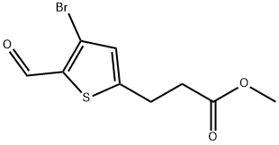 2-Thiophenepropanoic acid, 4-bromo-5-formyl-, methyl ester Structure