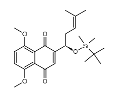 (R)-2-(1-[(1,1-Dimethylethyl)dimethylsilyloxy]-4-methyl-3-pentenyl)-5,8-dimethoxynaphtho-1,4-quinone Structure