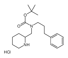 tert-butyl N-(3-phenylpropyl)-N-(piperidin-2-ylmethyl)carbamate,hydrochloride结构式