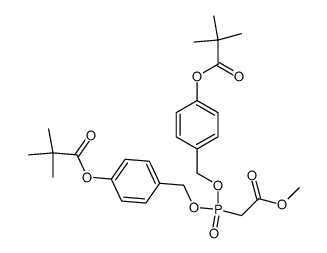 di(4-pivaloyloxybenzyl) methoxycarbonylmethylphosphonate Structure