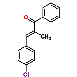 (E)-3-(4-chlorophenyl)-2-methyl-1-phenyl-2-propen-1-one结构式