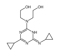 2-[[4-cyclopropyl-6-(cyclopropylamino)-1,3,5-triazin-2-yl]-(2-hydroxyethyl)amino]ethanol结构式