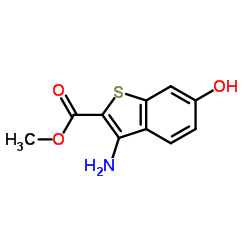 Methyl 3-amino-6-hydroxy-1-benzothiophene-2-carboxylate结构式