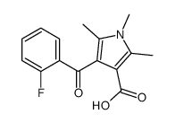 4-(2-fluorobenzoyl)-1,2,5-trimethylpyrrole-3-carboxylic acid结构式