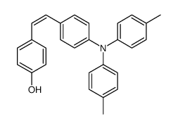 4-[2-[4-(4-methyl-N-(4-methylphenyl)anilino)phenyl]ethenyl]phenol结构式