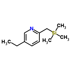 Pyridine, 5-ethyl-2-[(trimethylsilyl)methyl]- (9CI) structure