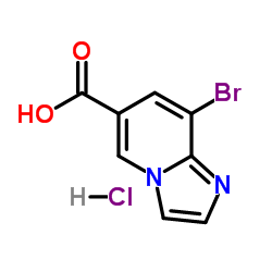 8-Bromoimidazo[1,2-a]pyridine-6-carboxylic acid hydrochloride (1:1)结构式