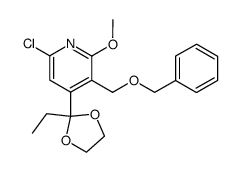 3-((benzyloxy)methyl)-6-chloro-4-(2-ethyl-1,3-dioxolan-2-yl)-2-methoxypyridine Structure