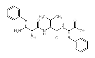 L-Phenylalanine,N-[(2S,3R)-3-amino-2-hydroxy-1-oxo-4-phenylbutyl]-L-valyl- Structure