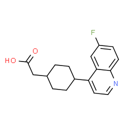 2-(4-(6-氟喹啉-4-基)环己基)乙酸结构式