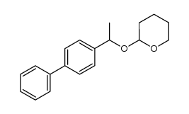 2-(1-([1,1'-biphenyl]-4-yl)ethoxy)tetrahydro-2H-pyran结构式