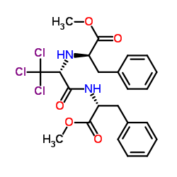 D-Phenylalanine, 3,3,3-trichloro-N-[(1R)-2-methoxy-2-oxo-1-(phenylmethyl)ethyl]alanyl-, methyl ester (9CI) structure