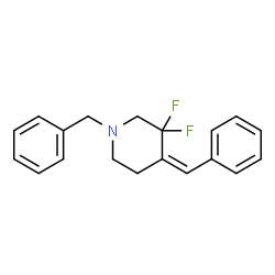 1-benzyl-4-benzylidene-3,3-difluoropiperidine structure