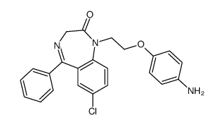 1-[2-(4-aminophenoxy)ethyl]-7-chloro-5-phenyl-3H-1,4-benzodiazepin-2-one Structure